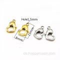 Edelstahl herzförmiger Verschluss Schmuck 50 Pack